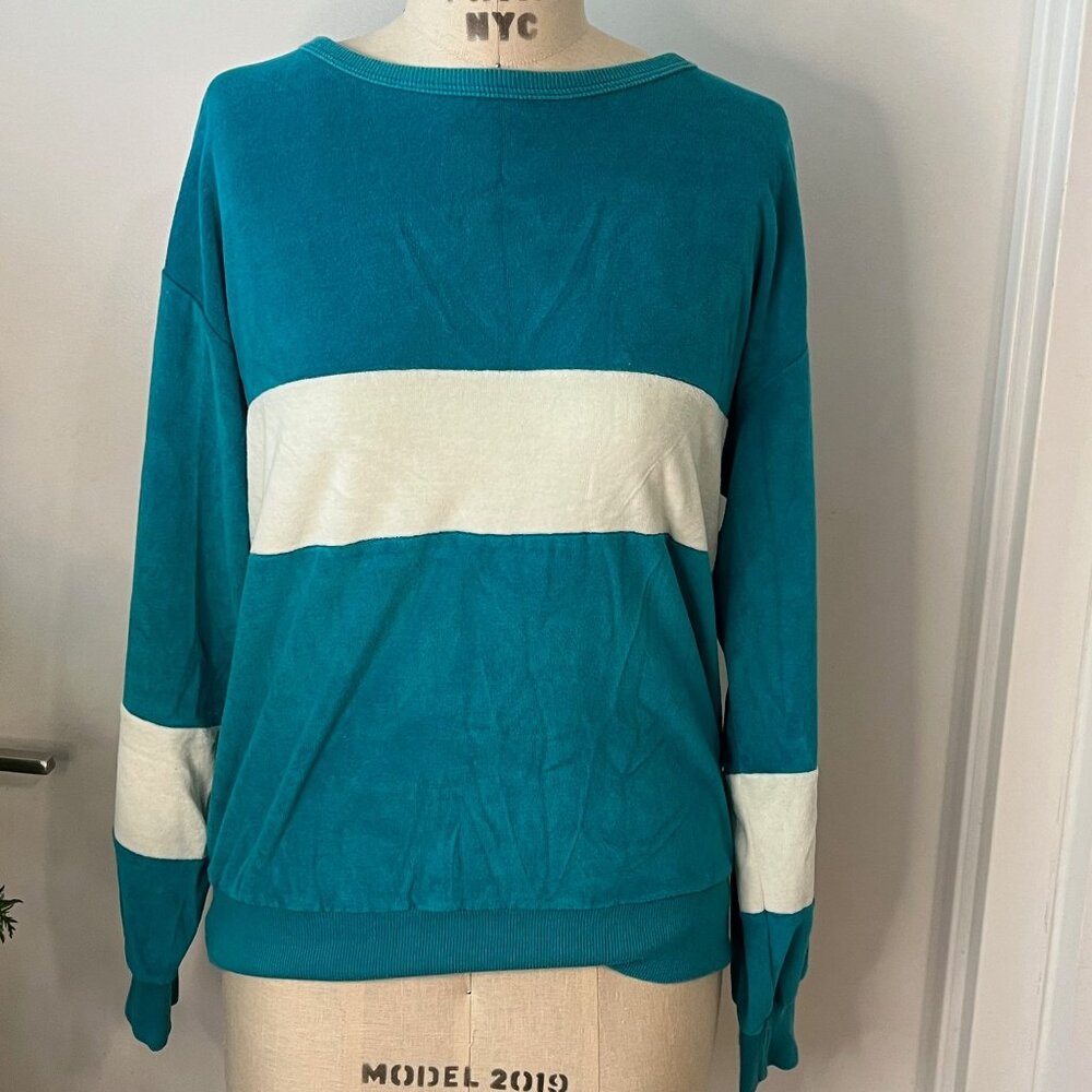Vintage SERGIO VALENTE Velour Pullover Size Small